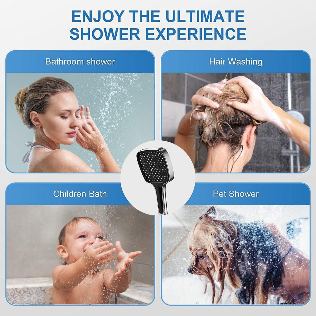 7 Mode Power Shower Head for Wide Coverage
