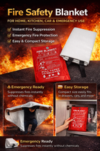 Fire Safety Blanket for Home & Car Emergencies