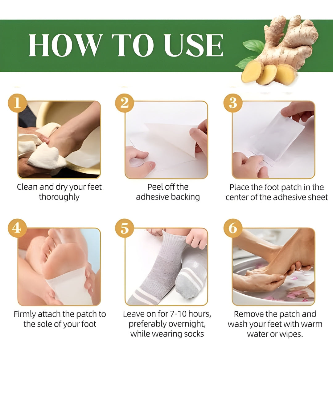 Detox Foot Patches for Overnight Relaxation (20 Patches)