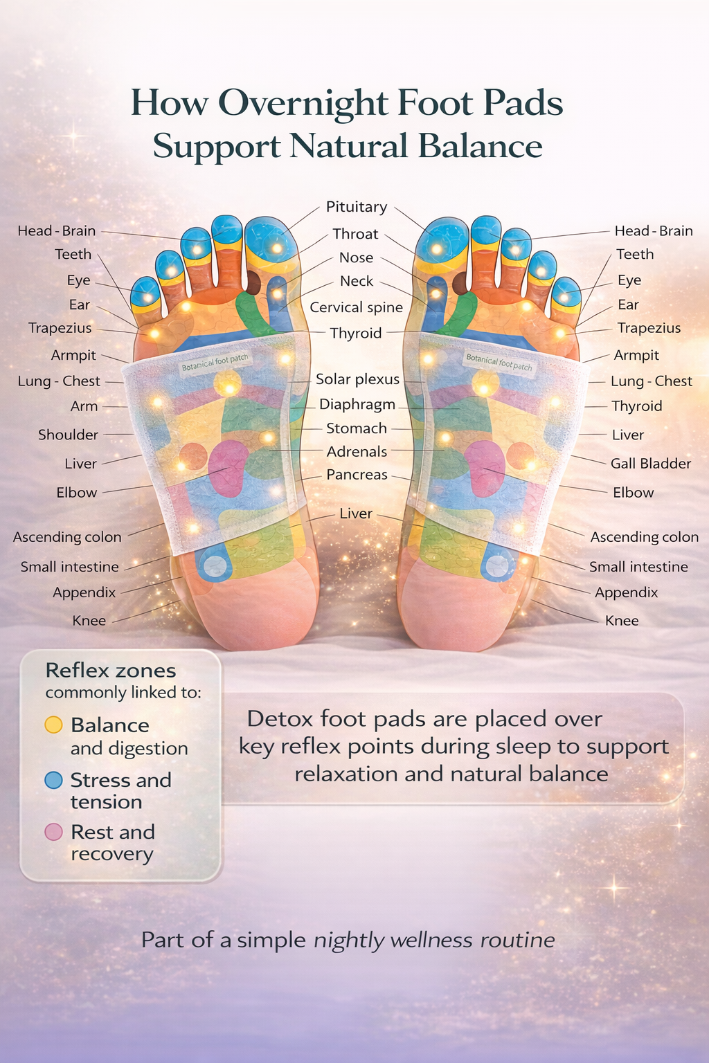 Detox Foot Patches for Overnight Relaxation (20 Patches)