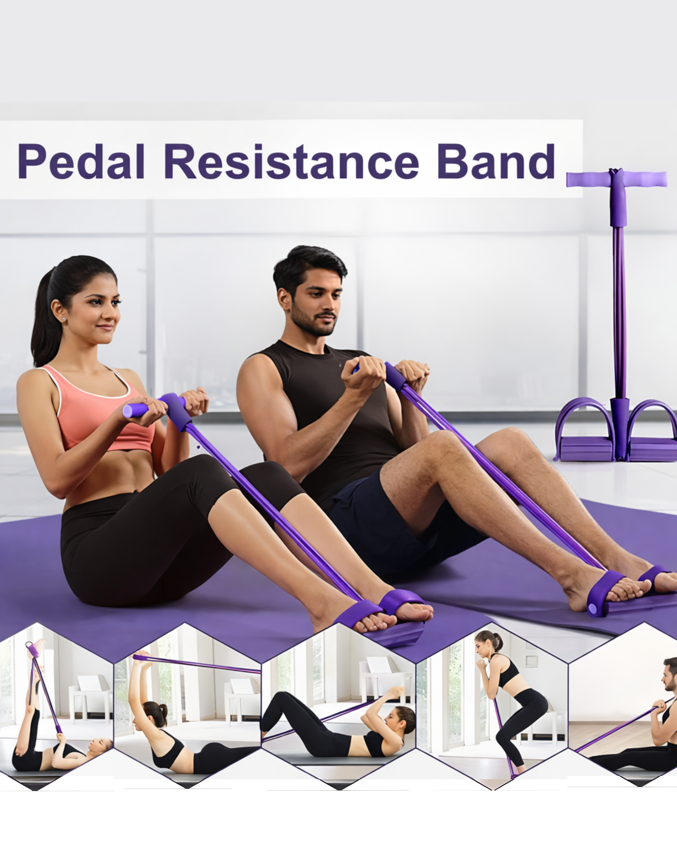 Pedal Resistance Band for Full Body Workouts