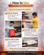 Fire Safety Blanket for Home & Car Emergencies