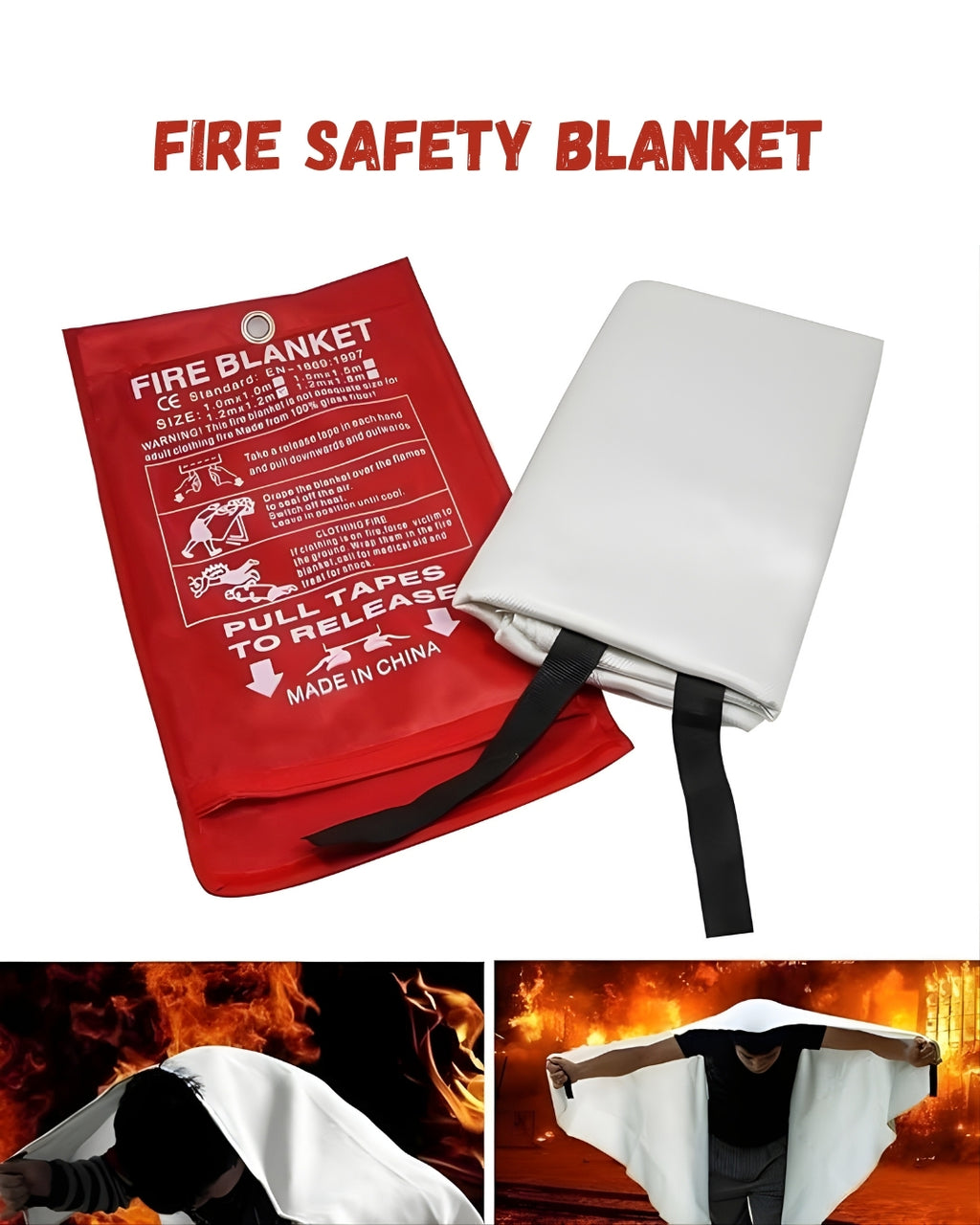 Fire Safety Blanket for Home & Car Emergencies