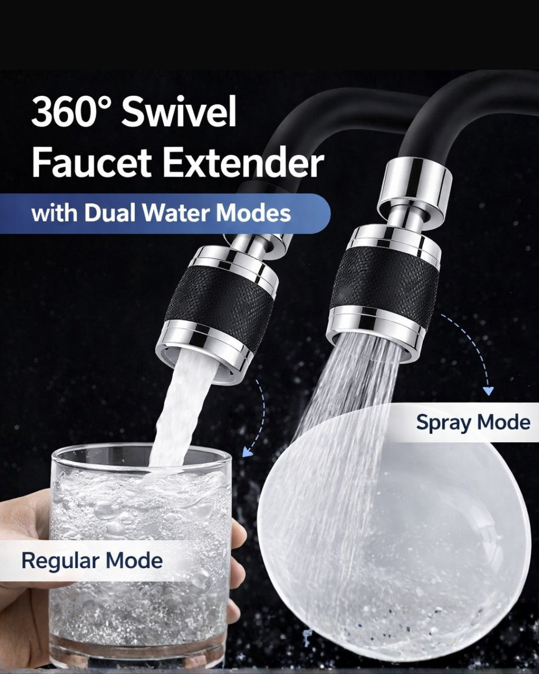 360° Rotating Kitchen Faucet Extender